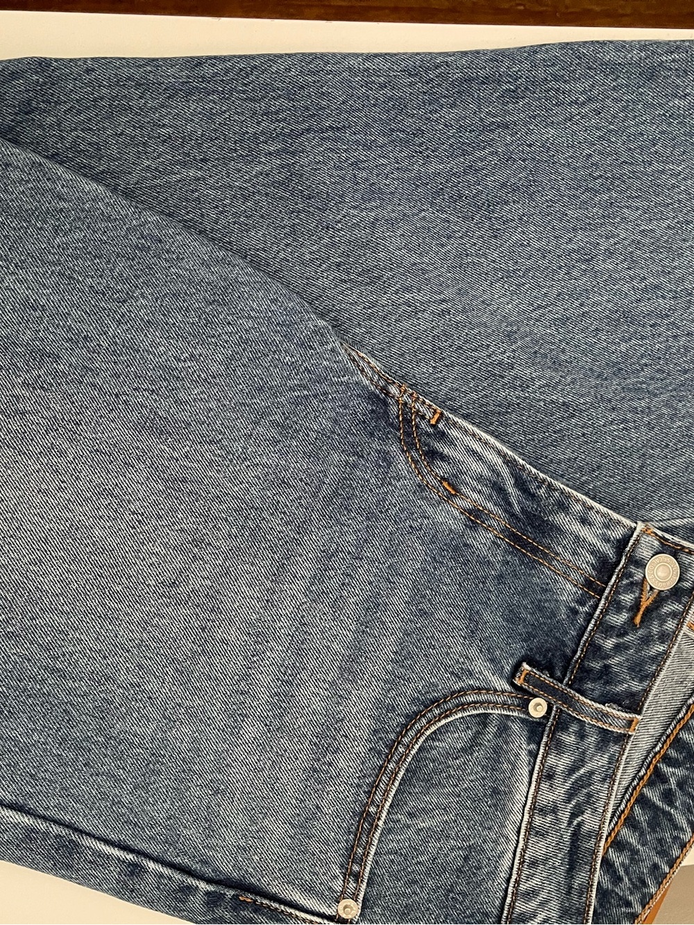 Levi's Low Loose Jeans Low to Mid Rise Real Blue Wide Straight Leg Jeans Denim - Picture 6 of 6
